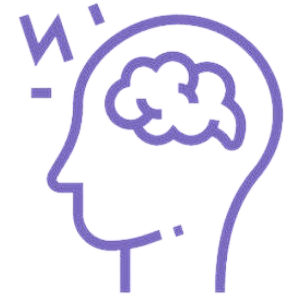 Person with neurological complications icon