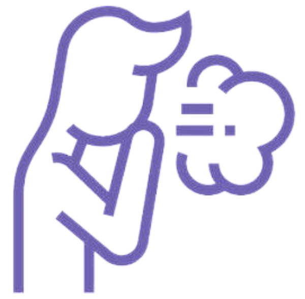 Person sneezing icon
